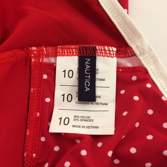 Nautica Red Dress Swimsuit - Picture 5 of 8